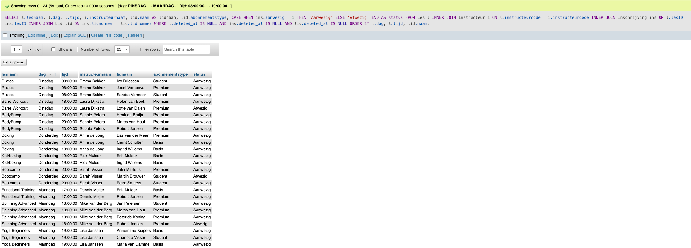 Screenshot D8.1 resultaat